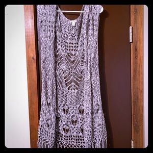 Cato Womens Crochet Lace Shaw